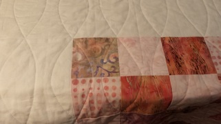 pink and white baby girl quilt handmade