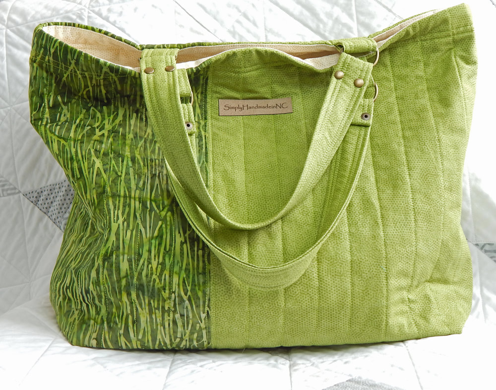 Green Tote Bag, Shopping Tote or Market Tote