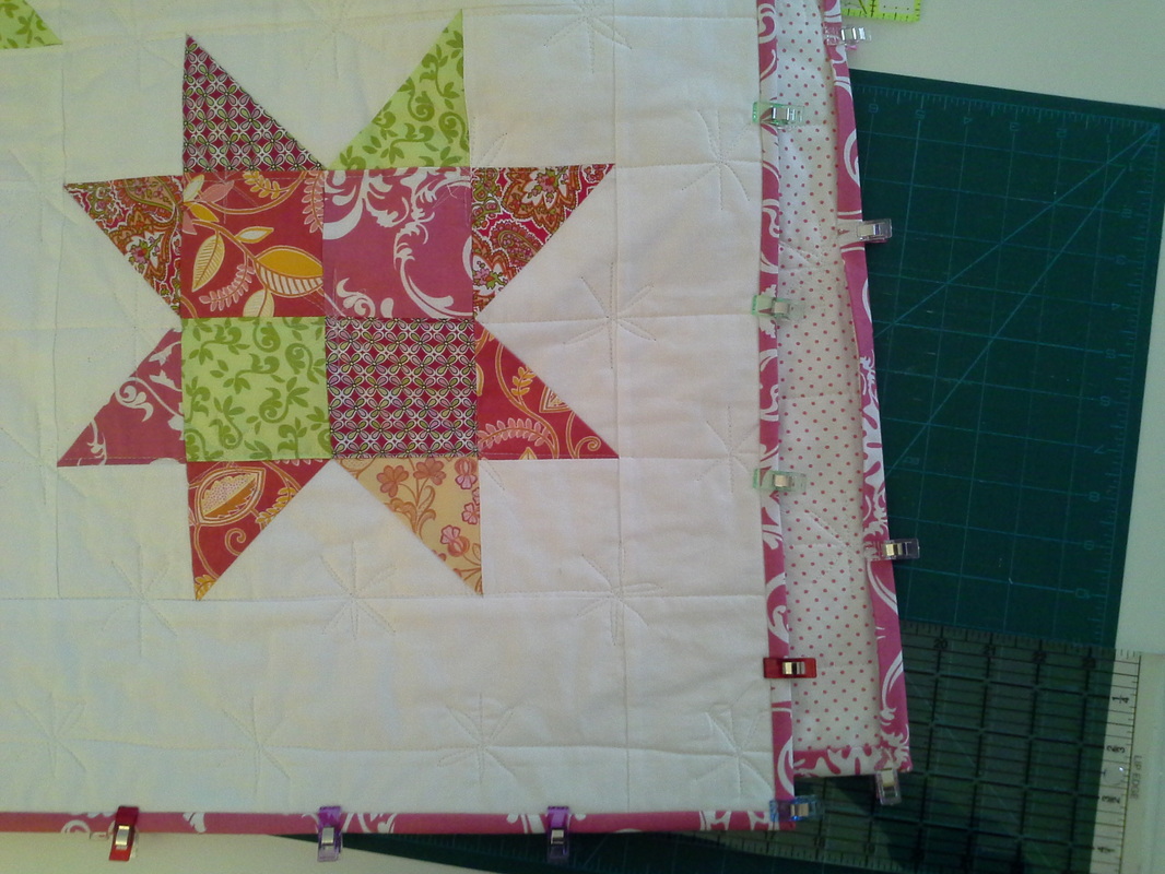 simply handmade pink star quilt